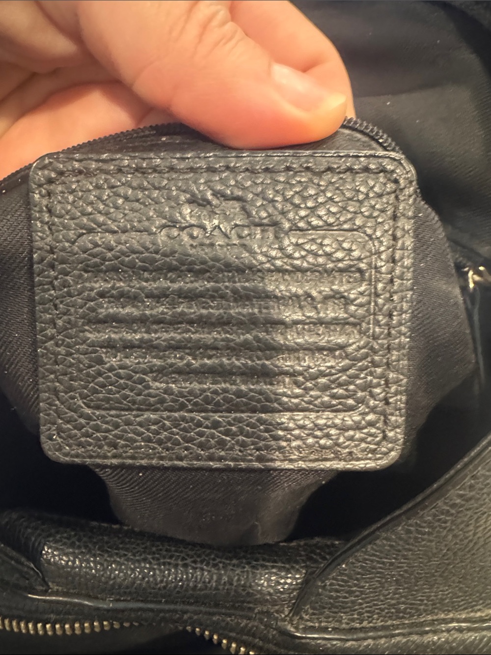 Coach Black Pebbled Leather Hobo Shoulder Bag - Picture 7 of 10